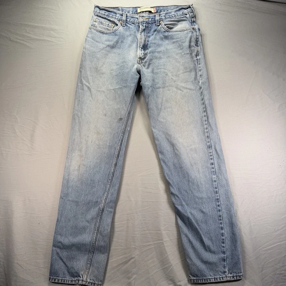 Vintage Y2K Levis Jeans Mens 36x36 (Fits 34x36) Light Wash Denim Relaxed Fit